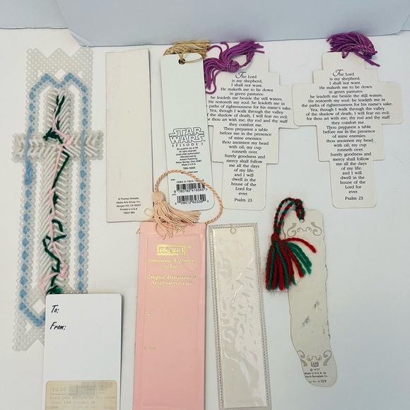Vintage Bookmarks & Prayer Card Lot of 9 Religious Star Wars Thomas Kinkade - Picture 6 of 10